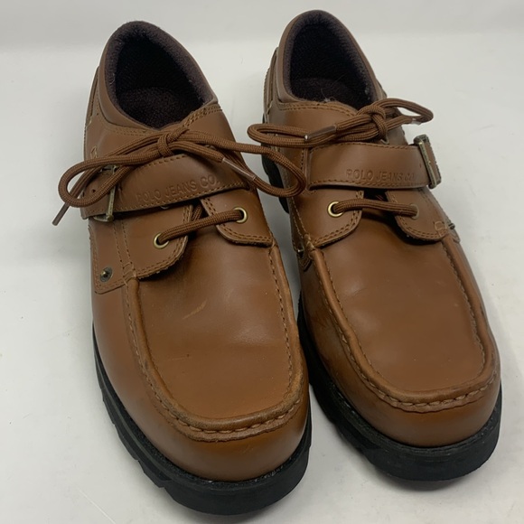 Polo Ralph Lauren Jeans Co Sport Ranger Low Top Buckle Boat Shoe Boots 12 - Picture 2 of 13